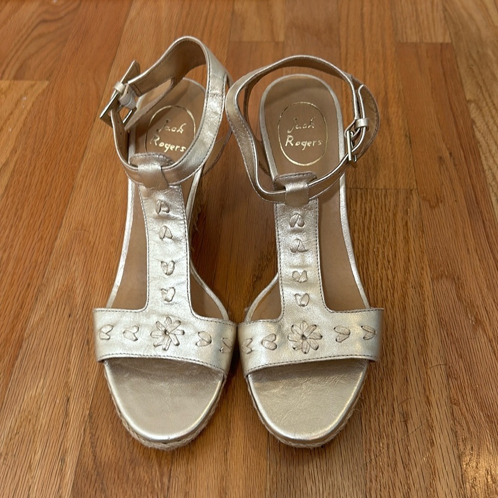 Jack Roger Willa Wedge Sandal in Gold